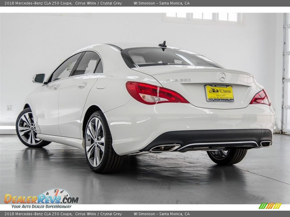 2018 Mercedes-Benz CLA 250 Coupe Cirrus White / Crystal Grey Photo #3