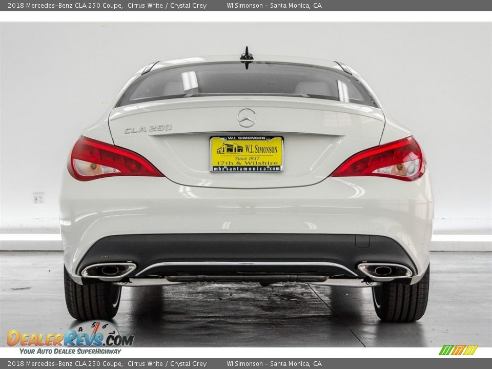 2018 Mercedes-Benz CLA 250 Coupe Cirrus White / Crystal Grey Photo #4