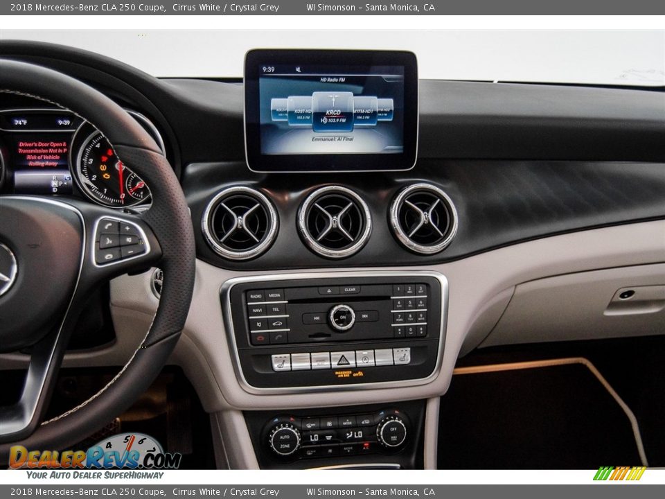 2018 Mercedes-Benz CLA 250 Coupe Cirrus White / Crystal Grey Photo #5