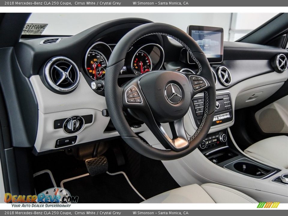2018 Mercedes-Benz CLA 250 Coupe Cirrus White / Crystal Grey Photo #6