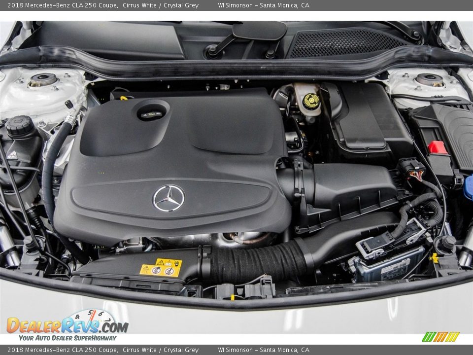 2018 Mercedes-Benz CLA 250 Coupe Cirrus White / Crystal Grey Photo #8