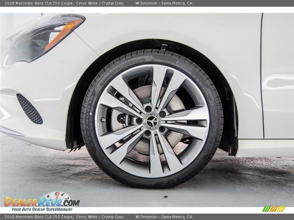 2018 Mercedes-Benz CLA 250 Coupe Cirrus White / Crystal Grey Photo #9
