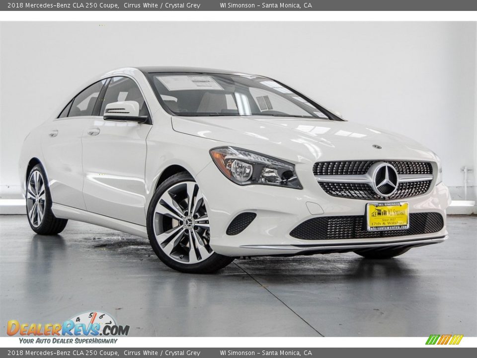 2018 Mercedes-Benz CLA 250 Coupe Cirrus White / Crystal Grey Photo #12