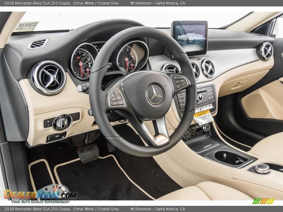 2018 Mercedes-Benz CLA 250 Coupe Cirrus White / Crystal Grey Photo #18