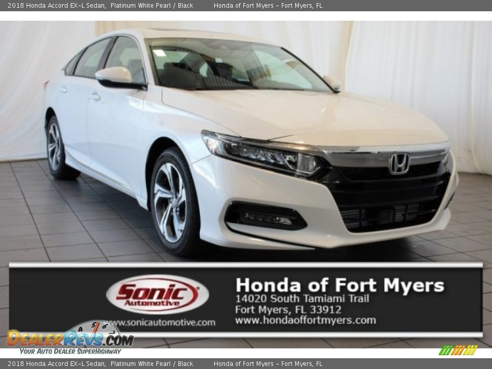 2018 Honda Accord EX-L Sedan Platinum White Pearl / Black Photo #1
