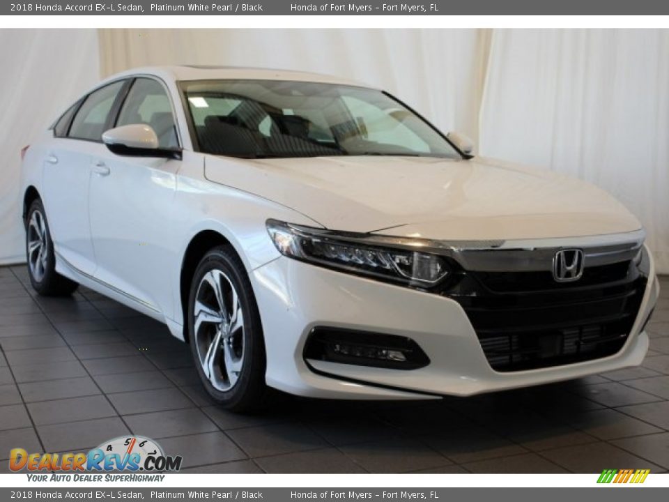 2018 Honda Accord EX-L Sedan Platinum White Pearl / Black Photo #2