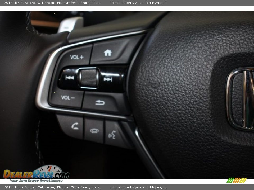 2018 Honda Accord EX-L Sedan Platinum White Pearl / Black Photo #14