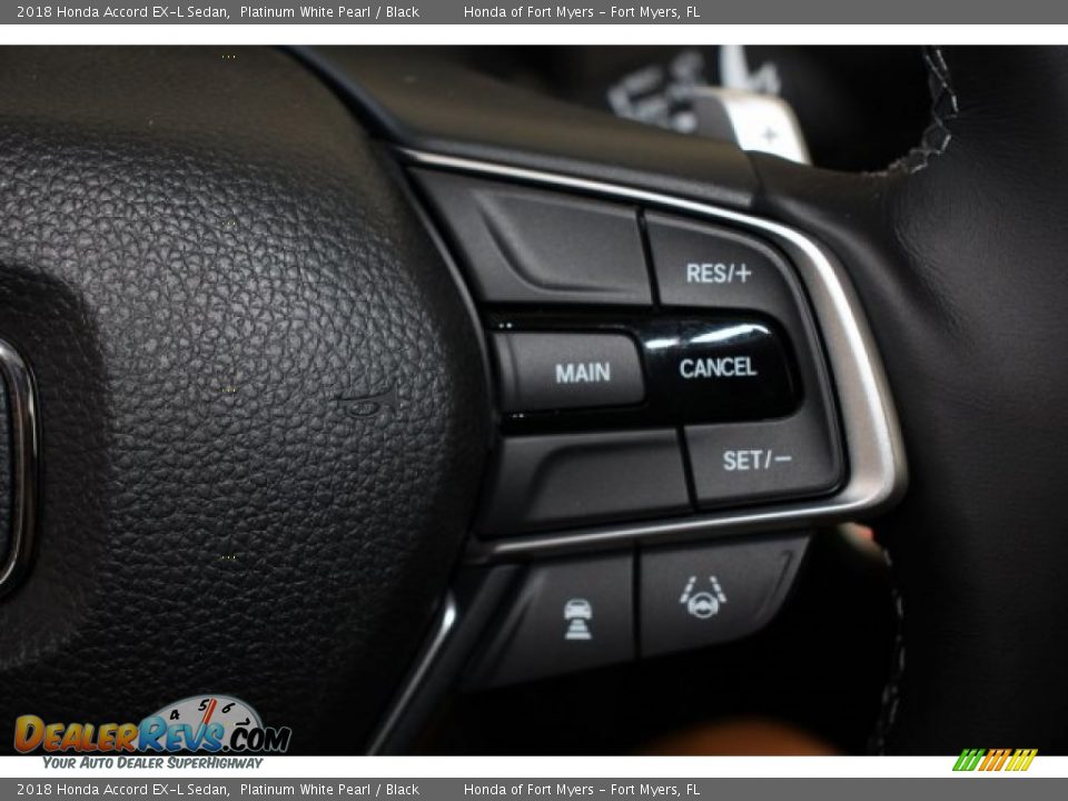 2018 Honda Accord EX-L Sedan Platinum White Pearl / Black Photo #15
