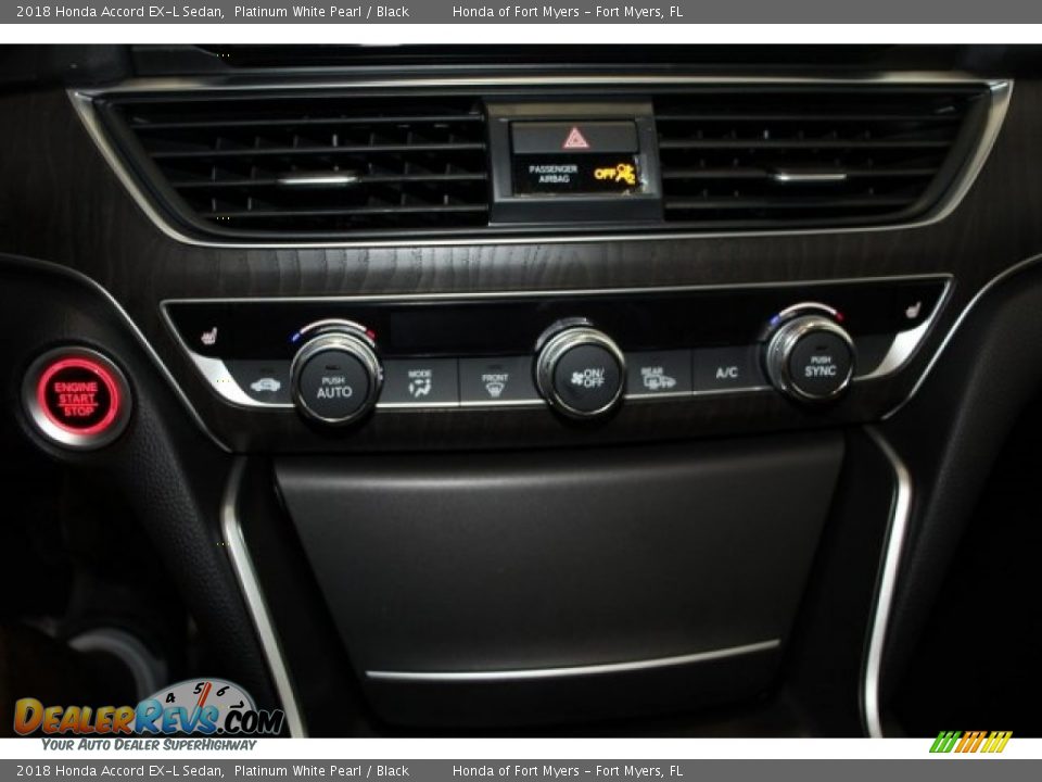 2018 Honda Accord EX-L Sedan Platinum White Pearl / Black Photo #19