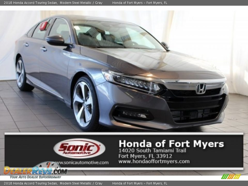 2018 Honda Accord Touring Sedan Modern Steel Metallic / Gray Photo #1