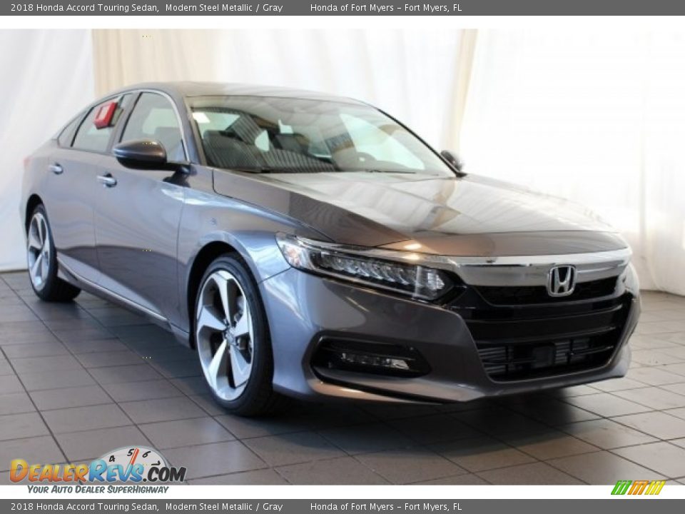 2018 Honda Accord Touring Sedan Modern Steel Metallic / Gray Photo #2