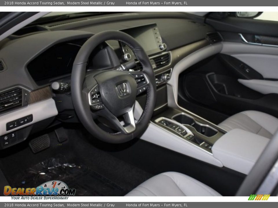 2018 Honda Accord Touring Sedan Modern Steel Metallic / Gray Photo #13