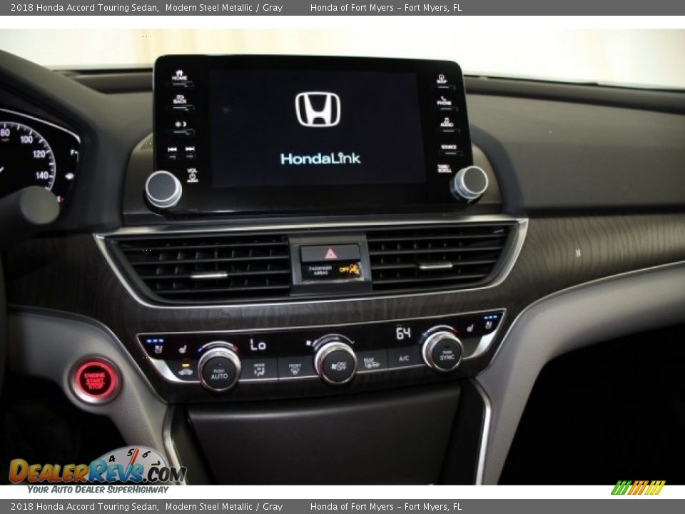 2018 Honda Accord Touring Sedan Modern Steel Metallic / Gray Photo #16