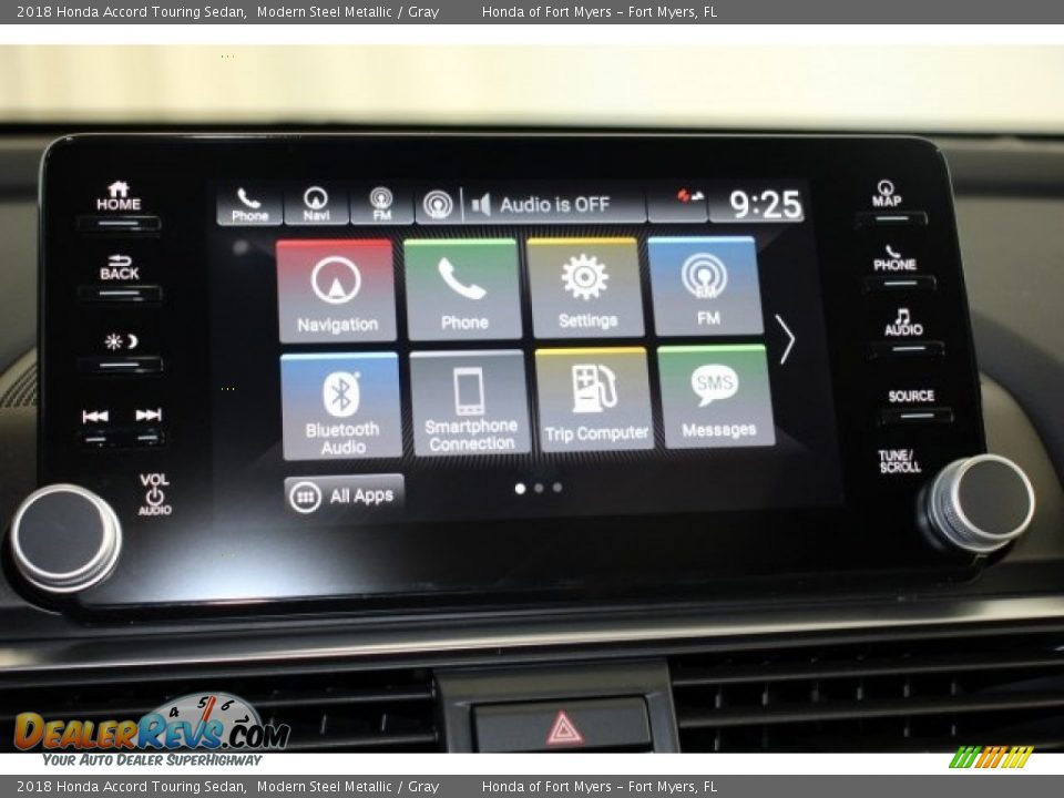 2018 Honda Accord Touring Sedan Modern Steel Metallic / Gray Photo #17
