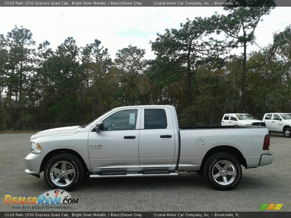 Bright Silver Metallic 2018 Ram 1500 Express Quad Cab Photo #2