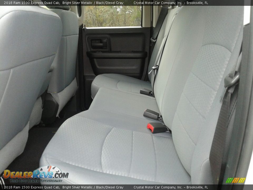 2018 Ram 1500 Express Quad Cab Bright Silver Metallic / Black/Diesel Gray Photo #10