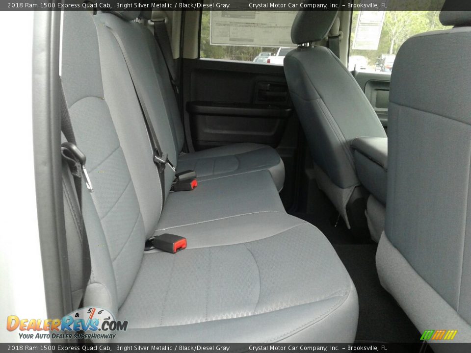 2018 Ram 1500 Express Quad Cab Bright Silver Metallic / Black/Diesel Gray Photo #11
