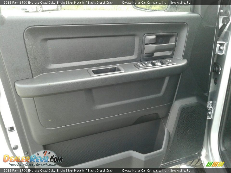 2018 Ram 1500 Express Quad Cab Bright Silver Metallic / Black/Diesel Gray Photo #17
