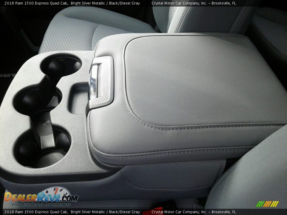 2018 Ram 1500 Express Quad Cab Bright Silver Metallic / Black/Diesel Gray Photo #18