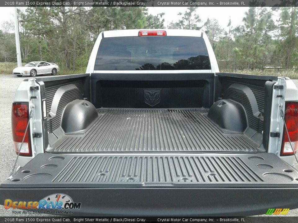 2018 Ram 1500 Express Quad Cab Bright Silver Metallic / Black/Diesel Gray Photo #19