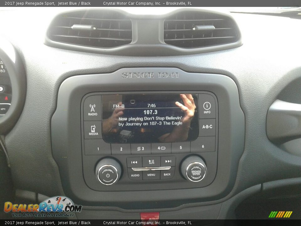 2017 Jeep Renegade Sport Jetset Blue / Black Photo #15