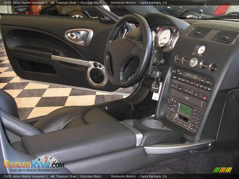 2005 Aston Martin Vanquish S AM Titanium Silver / Obsidian Black Photo #28