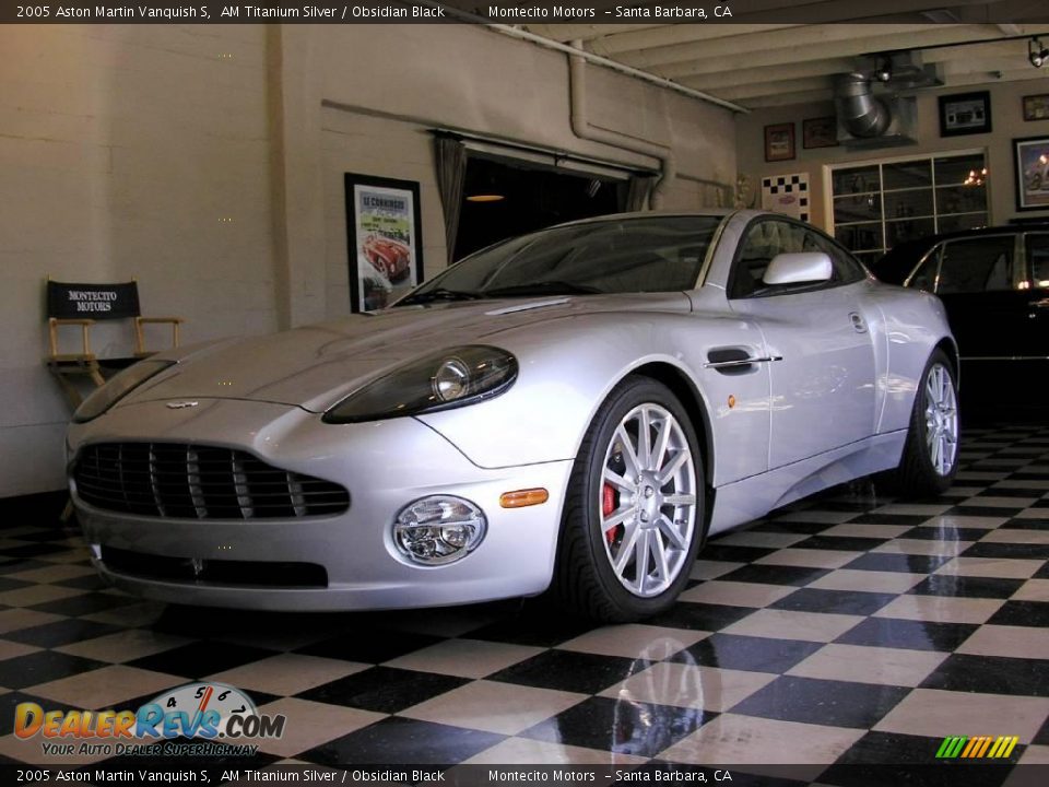 2005 Aston Martin Vanquish S AM Titanium Silver / Obsidian Black Photo #30