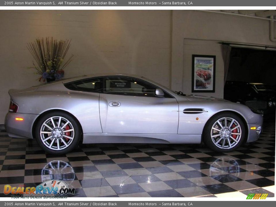 2005 Aston Martin Vanquish S AM Titanium Silver / Obsidian Black Photo #31