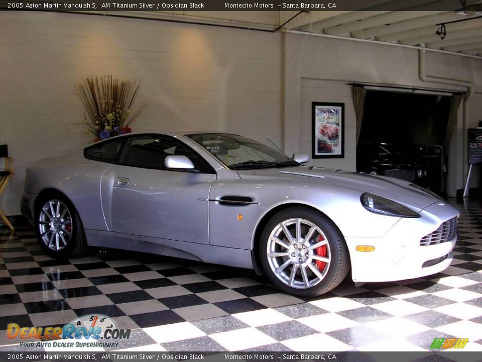 2005 Aston Martin Vanquish S AM Titanium Silver / Obsidian Black Photo #35
