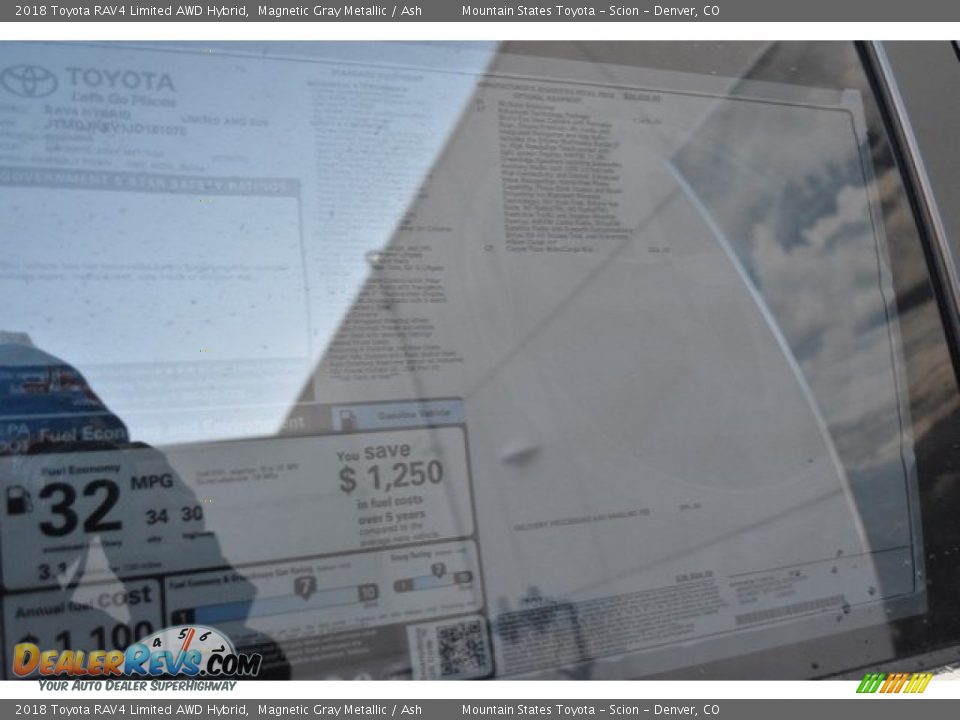 2018 Toyota RAV4 Limited AWD Hybrid Magnetic Gray Metallic / Ash Photo #10