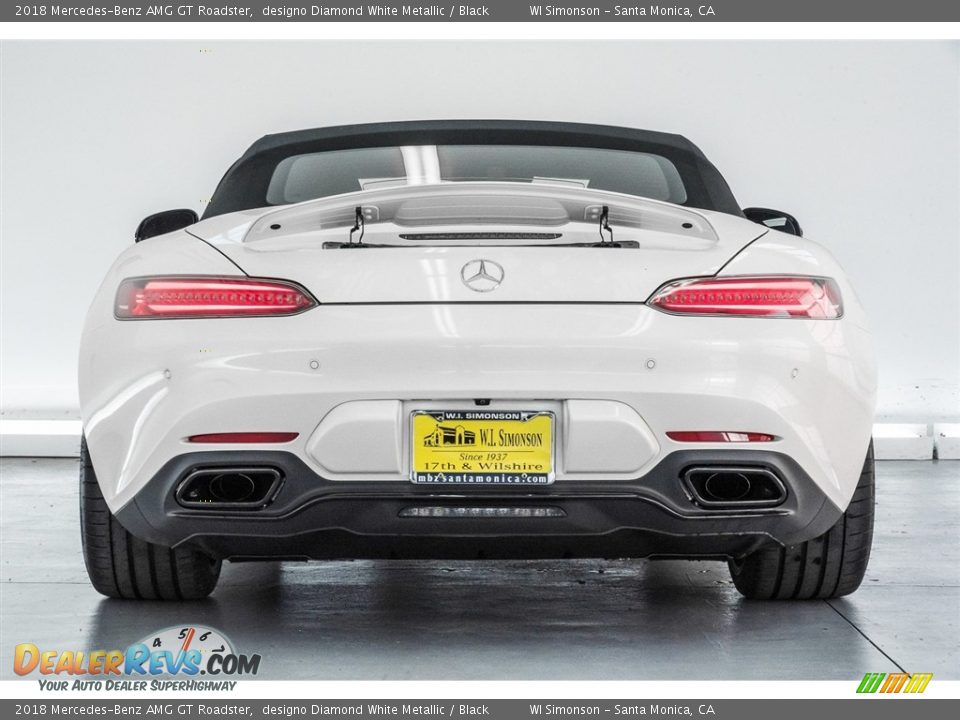 2018 Mercedes-Benz AMG GT Roadster designo Diamond White Metallic / Black Photo #3