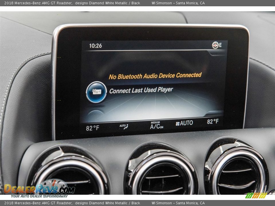 2018 Mercedes-Benz AMG GT Roadster designo Diamond White Metallic / Black Photo #5