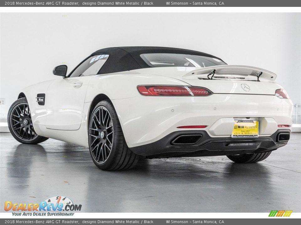 2018 Mercedes-Benz AMG GT Roadster designo Diamond White Metallic / Black Photo #10