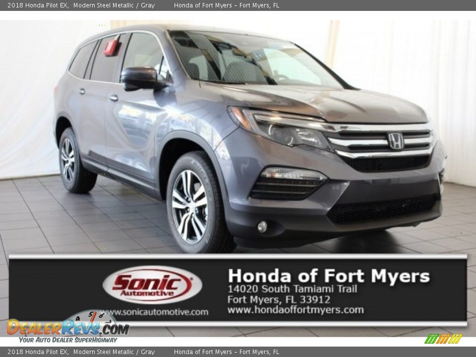 2018 Honda Pilot EX Modern Steel Metallic / Gray Photo #1