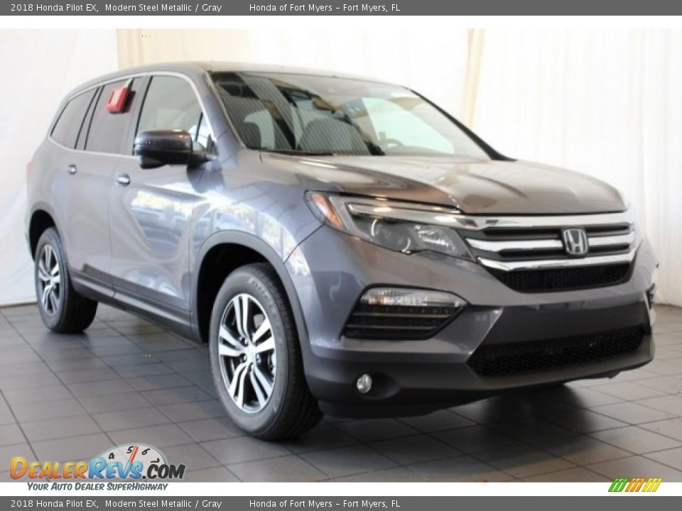 2018 Honda Pilot EX Modern Steel Metallic / Gray Photo #2