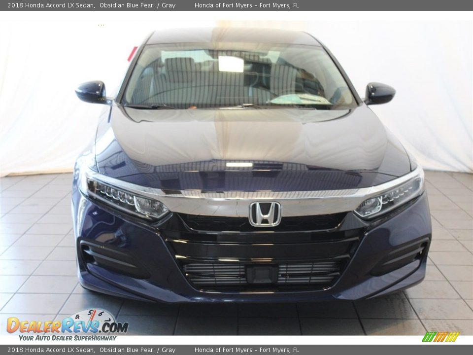 2018 Honda Accord LX Sedan Obsidian Blue Pearl / Gray Photo #4