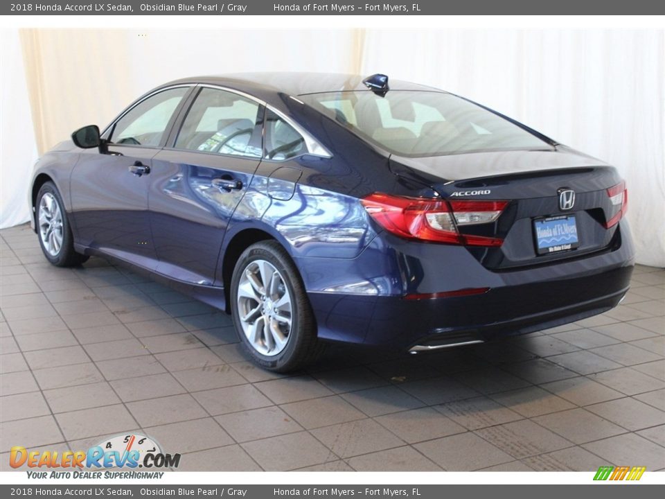 2018 Honda Accord LX Sedan Obsidian Blue Pearl / Gray Photo #6