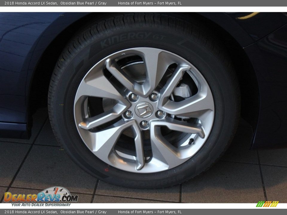 2018 Honda Accord LX Sedan Obsidian Blue Pearl / Gray Photo #8