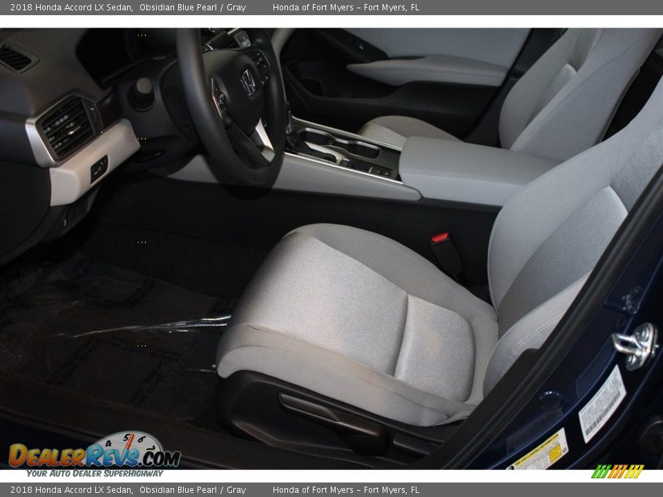 2018 Honda Accord LX Sedan Obsidian Blue Pearl / Gray Photo #11