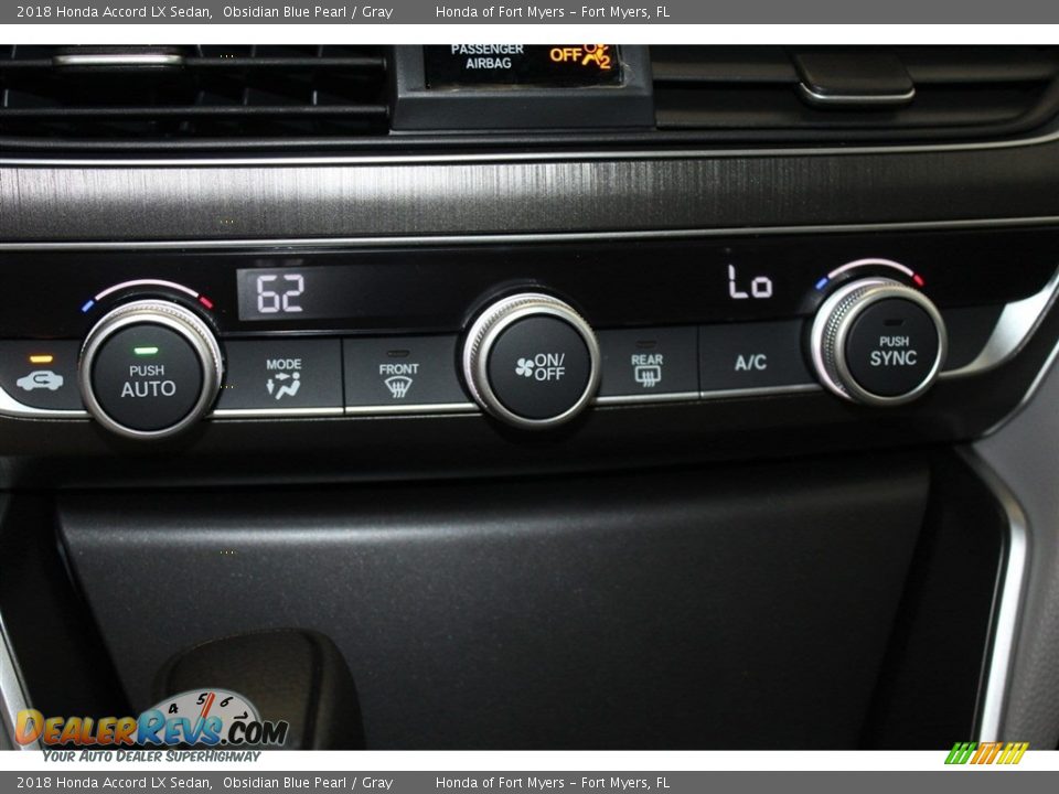 2018 Honda Accord LX Sedan Obsidian Blue Pearl / Gray Photo #18