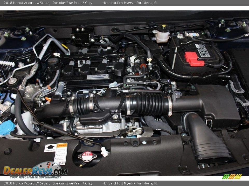 2018 Honda Accord LX Sedan Obsidian Blue Pearl / Gray Photo #23