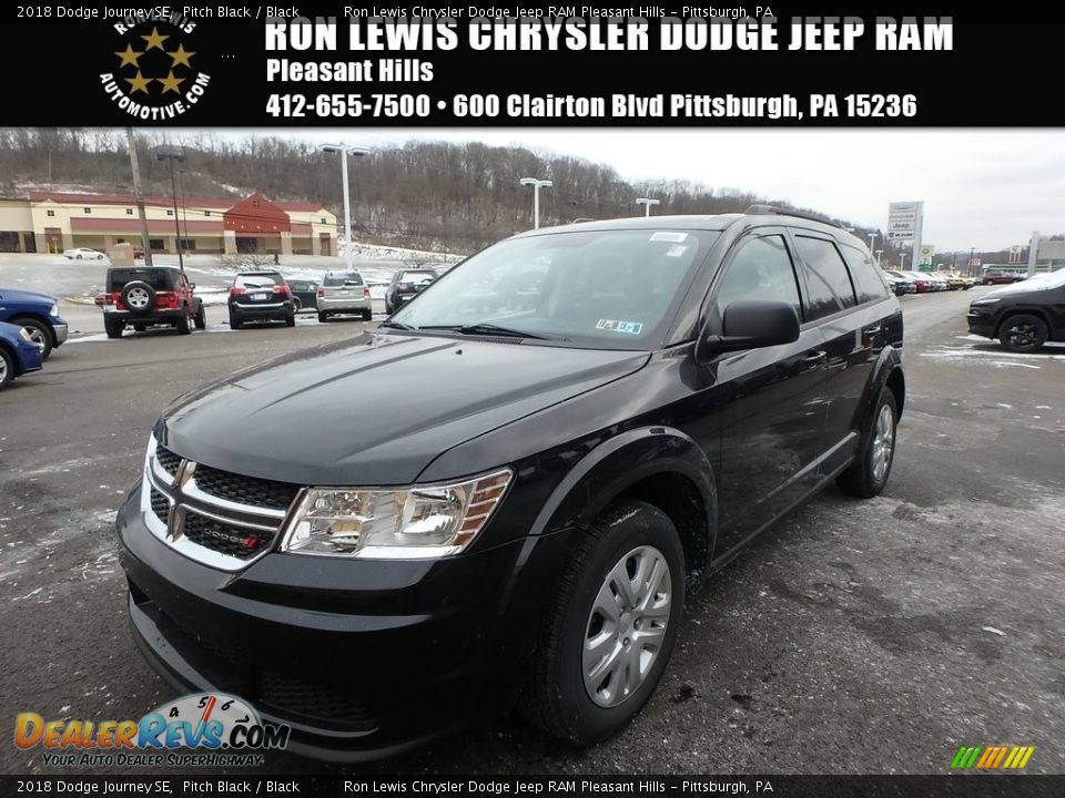2018 Dodge Journey SE Pitch Black / Black Photo #1