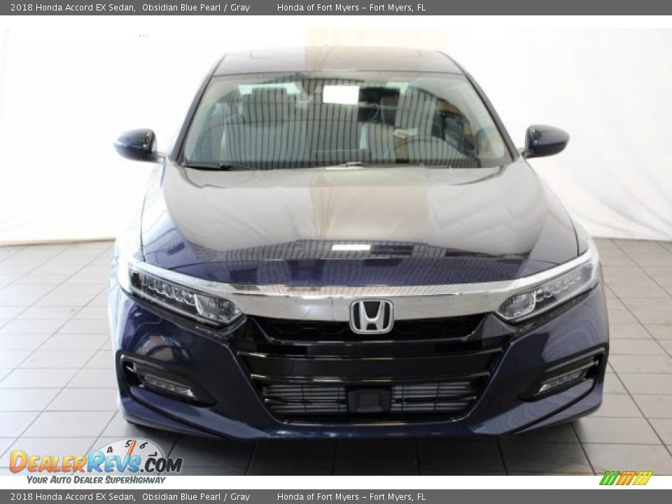 2018 Honda Accord EX Sedan Obsidian Blue Pearl / Gray Photo #4