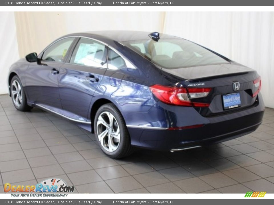 2018 Honda Accord EX Sedan Obsidian Blue Pearl / Gray Photo #6
