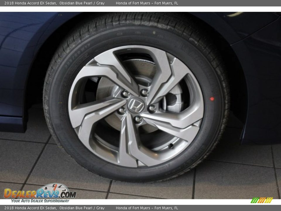 2018 Honda Accord EX Sedan Obsidian Blue Pearl / Gray Photo #8