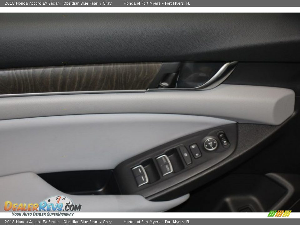 2018 Honda Accord EX Sedan Obsidian Blue Pearl / Gray Photo #9
