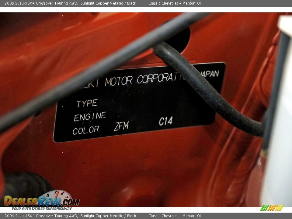 2009 Suzuki SX4 Crossover Touring AWD Sunlight Copper Metallic / Black Photo #25