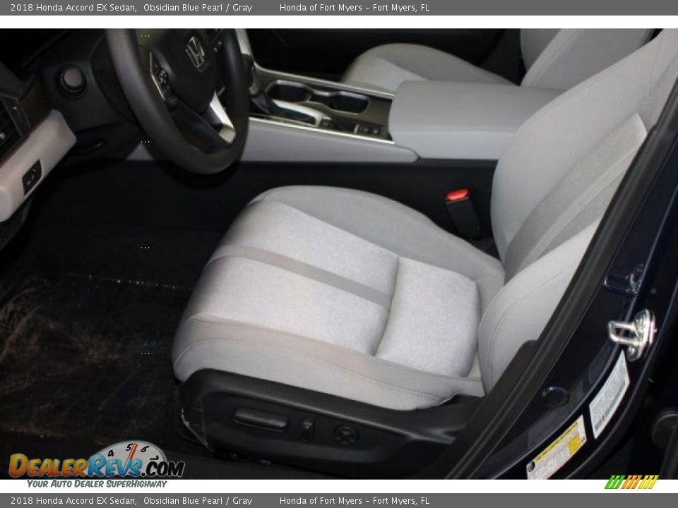 2018 Honda Accord EX Sedan Obsidian Blue Pearl / Gray Photo #11