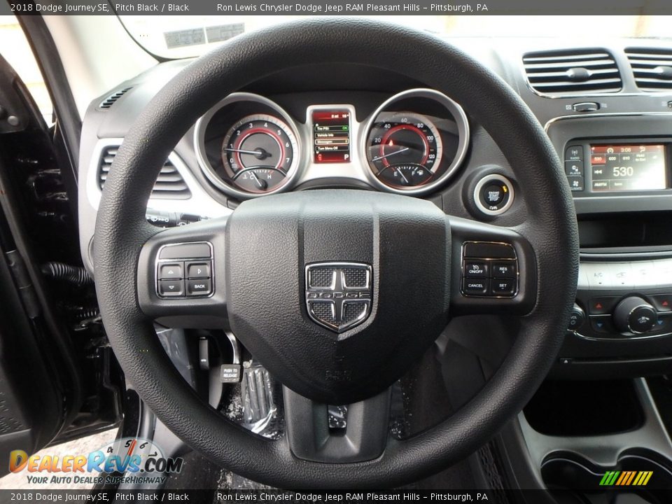 2018 Dodge Journey SE Pitch Black / Black Photo #18