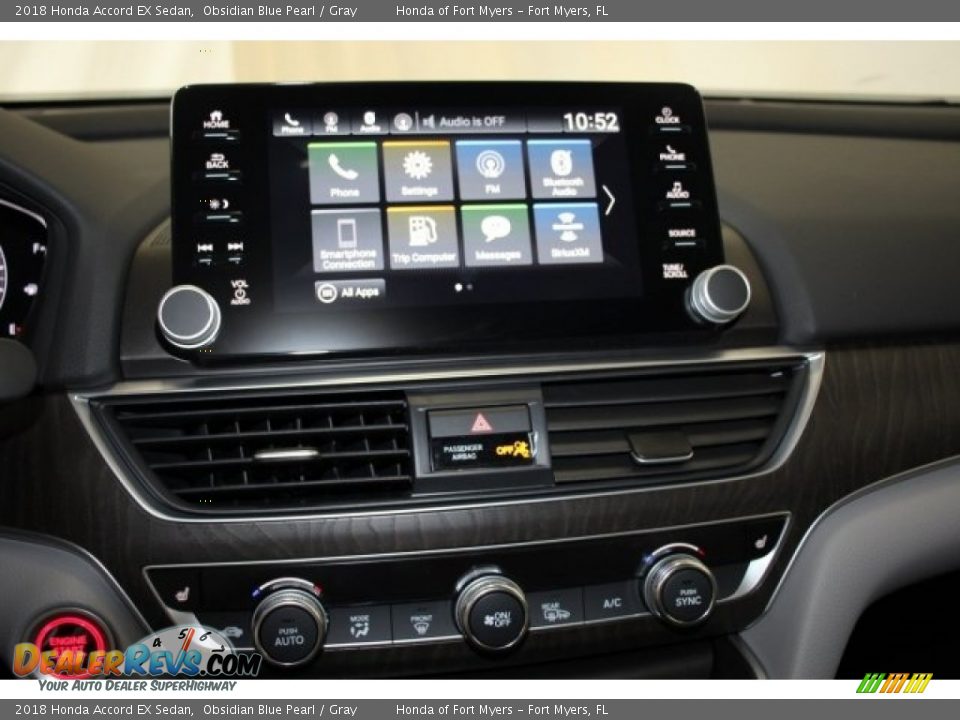 2018 Honda Accord EX Sedan Obsidian Blue Pearl / Gray Photo #16